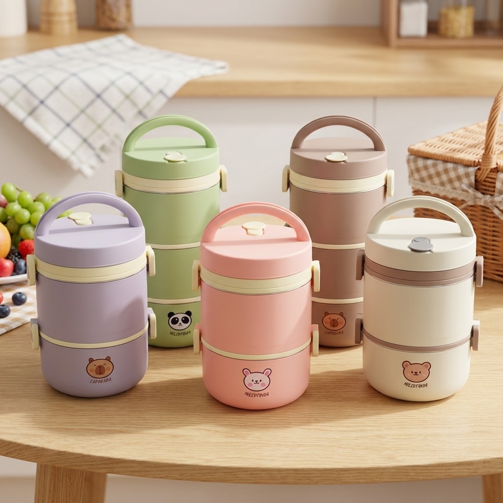 Baby Food Warmer - 304 스테인리스 스틸 보온 도시락 세트