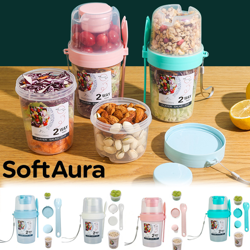 Baby Food Warmer - 소프트아우라 휴대용 아침식사 컵 샐러드 컵