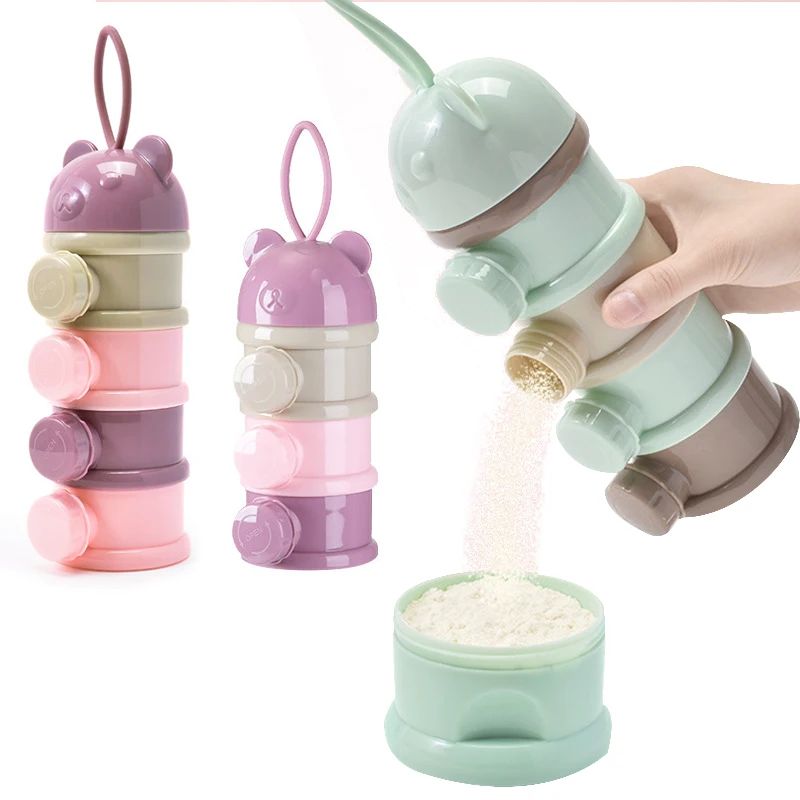 Baby Food Stuff - 3/4 레이어 아기 휴대용 이유식 보관