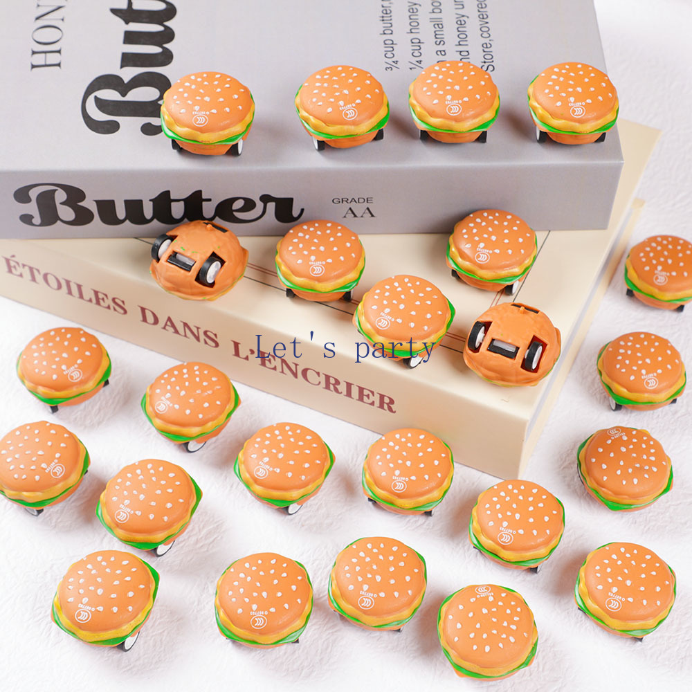 15Pcs 미니 귀여운 3D 버거 당겨 자동차 장난감  - Baby Food Stuff 리뷰 및 가격