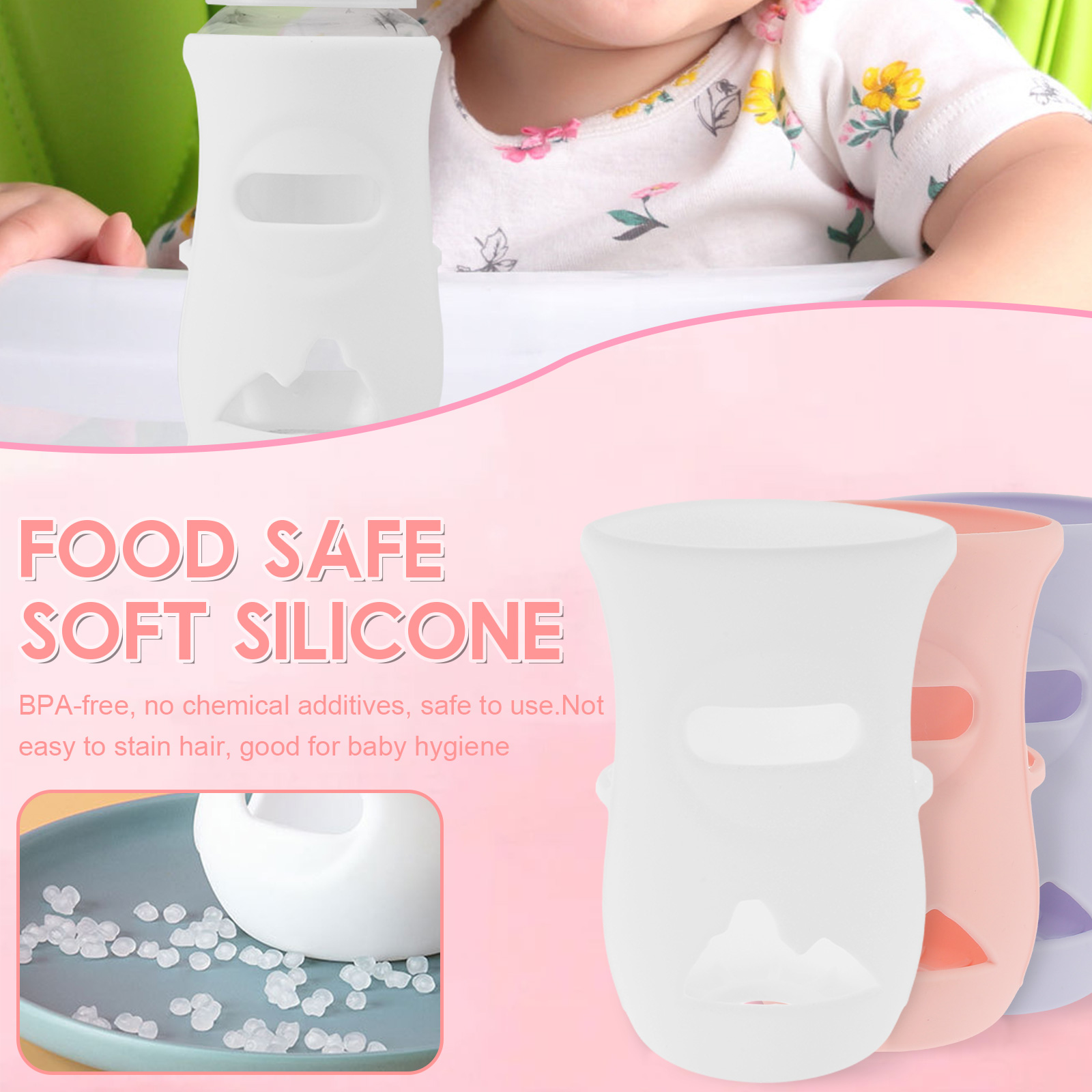 실리콘 슬리브 실리콘 아기 병 커버 절연 유리 병 AV - Baby Food Stuff 리뷰 및 가격