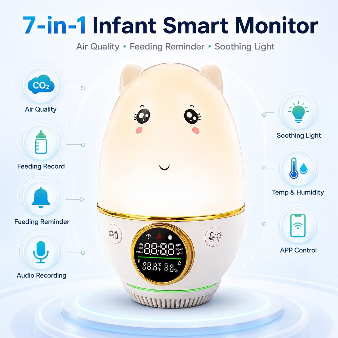 스마트 베이비 모니터, 3가지 공기질 테스트 기능(CO - Baby Food Tracker 리뷰 및 가격