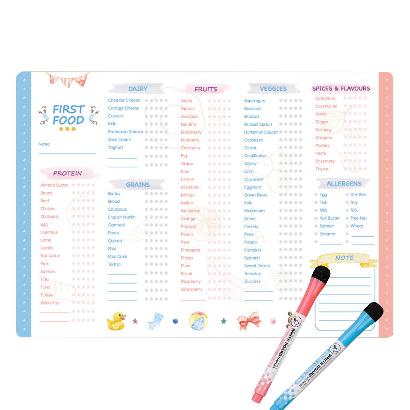 첫 먹는 음식 차트 자석식 아기 첫 먹는 음식 체크리스 - Baby Food Tracker 리뷰 및 가격